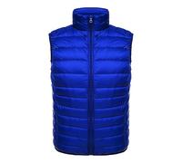 Generisch Gilet matelassé pour homme - Noir - Sans manches - Léger - Gilet d'extérieur - Gilet d'hiver sans capuche - Gilet d'hiver avec fermeture éclair - Gilet sans manches - Veste chaude pour homme
