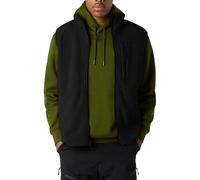 Generisch Gilet polaire pour homme - Col montant - Gilet de transition - Avec poches sur la poitrine - Couleur unie - Sans manches - Chaud - Hiver - Gilet de travail - Cardigan - Gilet de sport, Noir