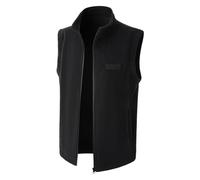 Generisch Gilet polaire pour homme - Col montant - Gilet d'hiver en peluche - Gilet de sport Sherpa - Gilet de travail pour adulte - Veste sans manches - Coupe-vent - Fermeture éclair - Gilet