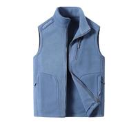 Generisch Gilet polaire pour homme - Léger - Sans manches - Col montant - Chaud - Coupe-vent - Veste d'hiver - Gilet de travail - Veste polaire doublée - Confortable - Gilet de loisirs - Gilet de