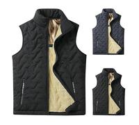 Generisch Gilet polaire pour homme - Noir - Gilet en duvet léger et léger - 5XL - Gilet d'hiver chaud de transition sans capuche - Veste sans manches - Fermeture éclair - Gilet d'extérieur, gris