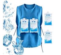 Generisch Gilet rafraîchissant pour le corps, veste rafraîchissante avec 4 | Gilet de travail Cool-Down pour femmes, hommes, jardiniers, coureurs, pêche, randonnée, conduite, chantier, cyclisme