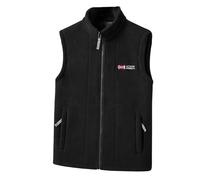 Generisch Gilet softshell matelassé sans manches pour homme - Col montant - Léger - Gilet d'équitation - Gilet chaud - Gilet de sport pour homme - Gilet d'hiver - Veste demi-saison, Noir , 3XL
