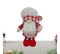 Generisch GNOME de Noël - sans Visage - 25 cm - Peluche de Noël Tenant Le Sucre d'orge - pour Table de Noël, cheminée, Rebord de fenêtre, décoration de Salon, Chambre à Coucher