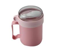 Generisch Gobelet à céréales portable, 500 ml, anti-fuite, avec 2 compartiments pour céréales et yaourt, réutilisable, pour l'école, le bureau, les voyages, sans BPA et passe au lave-vaisselle