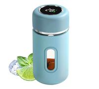 Generisch Gobelet à eau en verre - 280 ml - Tasse à thé résistante aux chutes avec affichage de la température - Pour les déplacements, le bureau, le fitness, la maison, le restaurant, le pique-nique