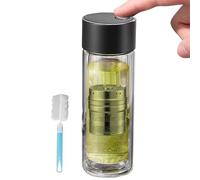 Generisch Gobelet infuseur à thé avec filtre 400 ml - Double paroi résistante à la chaleur - Avec couvercle magnétique - Pour le sport, les voyages, l'école, le bureau, le fitness
