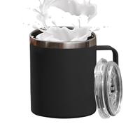 Generisch Gobelet isotherme en acier inoxydable - 450 ml - Gobelet isotherme à double paroi - Pour bureau, voyageurs, étudiants, salle de sport, camping, randonnée, sport, jeu, pique-nique, road trip