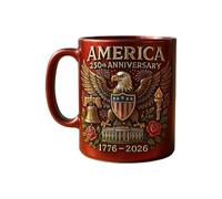 Generisch Gobelet souvenir en céramique pour 250e anniversaire | Tasse à café commémorative adaptée pour la maison, l'appartement, l'école, la salle de classe, le restaurant, le café