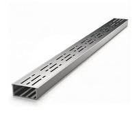 Generisch Gouttière de drainage pour terrasse, gouttière fendue, étroite avec grille de recouvrement, gouttière de drainage étroite pour béton, pavés, trottoirs (70 × 30 mm, 1 m, acier inoxydable)