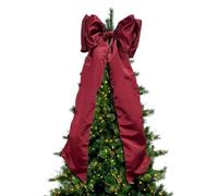 Generisch Grand nœud de Noël rouge pour la décoration de la maison | Grand nœud de Noël pour cime de sapin de Noël pour salon, chambre à coucher, extérieur, terrasse, restaurant, magasin, hôtel