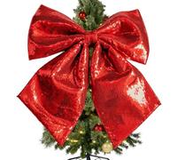 Generisch Grand nœud en dentelle pour sapin de Noël, fait à la main | Nœud géant de porte pour extérieur, garage, voiture, cheminée, mur, emballage cadeau, Saint-Valentin et anniversaire