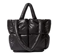 Generisch Grand sac à provisions pour femme Sac à bandoulière doux d'hiver Sac à bandoulière en duvet Sac à main pour femme Sacs de voyage pour la valise (noir, taille unique)