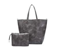 Generisch Grand sac de style pour femme en tissu souple avec une grande capacité et un sac à bandoulière noir bon marché, gris, Taille unique