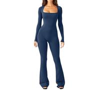 Generisch Grand vêtement pour femme - Combinaison décontractée pour femme - Élégant - Col en V - Sans manches - Bretelles spaghetti - Sarouel - Pantalon long - Salopette - Pyjama amusant pour homme