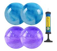 Generisch Grande balle rebondissante de 22 cm - Jouet gonflable avec pompe à main - Ballon sauteur pour anniversaire, prix de salle de xercice, fitness, aire de jeux, sport - Utilité
