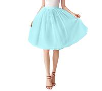 Generisch Grande jupe en tulle pour femme - Jupe tutu - Courte - Robe de bal - Robe de danse - Robe de soirée, BU1, taille unique