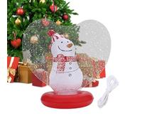 Generisch Grandes boules de Noël gonflables en forme de cœur - Figurine à l'intérieur - Ornements de Noël lumineux - Pour cour, piscine, jardin, terrasse et chemin, décoration festive