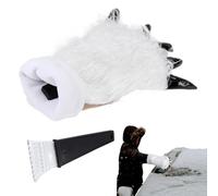 Generisch Grattoir à glace avec moufles - Grattoir à glace - Pelle à glace pour pare-brise de voiture - Gants confortables avec griffes d'ours pour voiture - Élimination de neige et de glace d'hiver