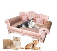 Generisch Griffoir en carton pour chat - Grattoir en carton robuste rose - Pas de saleté - Pour chats domestiques