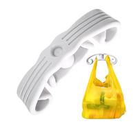 Generisch Grocery Bag Handle, solution de transport robuste pour les achats lourds - Crochet confortable pour le transport des courses, en plein air, au quotidien, parkings, marchés, promenades, Blanc