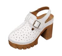 Generisch Grosses Bottes Pour Femmes Bottines bout ouvert, chaussures de mariage et de cortège nuptial (White, 37)