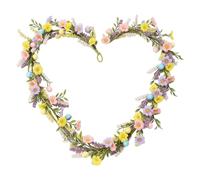 Generisch Guirlande de Pâques pour manteau de cheminée - 150 cm - Vert festif - Avec œufs de Pâques et guirlandes artificielles - Pour maison, cuisine, classe scolaire, fête, mariage, anniversaire