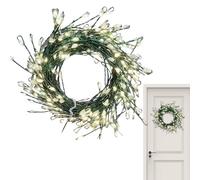 Generisch Guirlande lumineuse de sapin de Noël - 3 m - 8 LED - Avec télécommande - Blanc chaud - Pour décoration extérieure - Pour salon, cheminée, cheminée, terrasse, jardin, fête, mariage