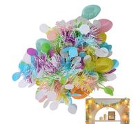 Generisch Guirlande lumineuse LED en forme d'œuf - Couronne colorée avec lumière chaude - 200 cm ou 400 cm - Décoration à suspendre - Pour les fêtes de printemps, le Nouvel An, les fêtes, les