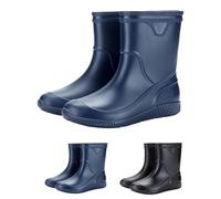 Generisch Gummistiefel Herren，Rutschfeste Regenschuhe，Bequem Atmungsaktiv Mode Regenstiefel，Robust Arbeitsstiefel，Wasserdicht Outdoorschuhe，Angelstiefel，Leichte Halbhoch Schlupfstiefel