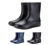 Generisch Gummistiefel Herren，Rutschfeste Regenschuhe，Bequem Atmungsaktiv Mode Regenstiefel，Robust Arbeitsstiefel，Wasserdicht Outdoorschuhe，Angelstiefel，Leichte Halbhoch Schlupfstiefel