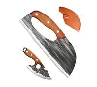 Generisch Hachoir à viande robuste - Outils de coupe ergonomiques lourds | Lot de 2 haches à viande pour boucher pour désosser, hacher, couper, fileter, intérieur et extérieur, barbecue