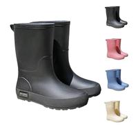 Generisch Halbhoch Regenstiefel Damen，Gummistiefel Rutschfeste Wasserdicht Bequeme Regenschuhe Einfarbig Dicker Sohle DäMpfung Regenstiefeletten Outdoor Schlamm Garten Arbeitsstiefel