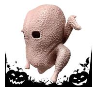 Generisch Hallooween Masque de tête | Costume de dinde en latex - Accessoire de tête respirant pour adultes hommes femmes Thanksgiving Mascarade Carnaval