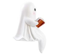 Generisch Halloween Ghost - Statue en résine faite à la main avec une lueur douce - Éclairage d'ambiance effrayant - Lampe à piles - Vacances amusantes pour chambre d'enfant