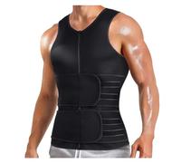Generisch Halloween Sauna Gilet Taille Entraîneur pour Hommes Sauna Double Corps pour Abdomen Perdre de la graisse Gym Entraînement, Noir , L
