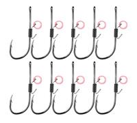 Generisch Hameçons pour Vivant - Plateforme de Marche d'eau salée 10 pièces Robuste - pour Homme de mer, Poisson-Chat, Perche, Camping, père, Truite, piquer côtier en mer Profonde