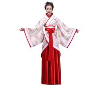 Generisch Hanfu Robe pour femme Costume traditionnel chinois Cosplay Vintage Ancien Tang Costume Mulan Femme Doux et douillet Caftan pour spectacle sur scène, jeux de rôle, fête à thème