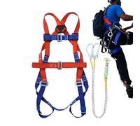 Generisch Harnais pour homme - 5 points - Bretelles réglables - Équipement de corde flexible - Pour la chasse, le toit, l'entretien des arbres, la construction d'hommes
