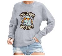 Generisch Haut ample pour femme, sweat à capuche avec imprimé Halloween, pantalon cool pour adolescentes et filles, Gris clair., XXL