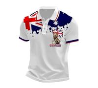 Generisch Haut d'affaires décontracté avec manches raglan et boutonnière pour les activités quotidiennes et les loisirs, Blanc., XXL