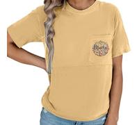 Generisch Haut d'allaitement avec fermeture éclair pour les mamans allaitantes - Chemisier de grossesse décontracté et confortable pour une journée d'allaitement sans effort, jaune, XXL