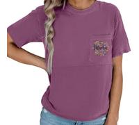 Generisch Haut d'allaitement avec fermeture éclair pour les mamans allaitantes - Chemisier de grossesse décontracté et confortable pour une journée d'allaitement sans effort, lilas, XXL