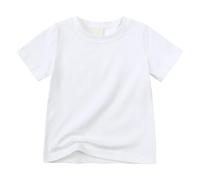 Generisch Haut de danse pour femme Dos nageur Crop Tank Top à manches courtes Sport Soild Dance Top Ballet Gymnastique T-shirt à manches longues Fille Noir, Blanc., 4-5 ans