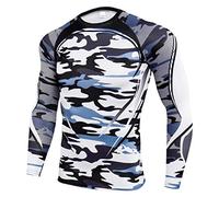 Generisch Haut élastique à manches longues à séchage rapide pour homme, gris, XL