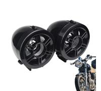 Generisch Haut-parleurs stéréo pour moto - Haut-parleur stéréo audio de moto - Haut-parleur de moto modifié - Haut-parleur de moto avec clignotants LED pour scooter, ATV, vélo électrique et voiturette