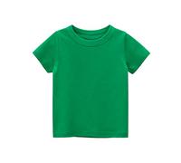 Generisch Hauts d'été pour filles - T-shirt en coton - T-shirt pour enfants - T-shirt de sport - T-shirt pour filles - Hauts pour adolescents, T-shirt B3 vert, 4 ans