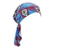 Generisch Head Casquette à fleurs pour femme - Turban - Casquette décontractée - Casquette de baseball imprimée musulmane Live Strip Cap, bleu, taille unique