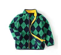 Generisch Herbst- und Winter-Baby-Fleecejacken mit Cartoon-Karo-Prints und niedlichen Fleecejacken für Jungen und Mädchen 1 12, D, 1-2 ans
