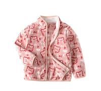 Generisch Herbst- und Winter-Baby-Fleecejacken mit Cartoon-Karo-Prints und niedlichen Fleecejacken für Jungen und Mädchen 1 12, C, 8-9 ans